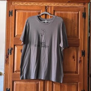 Canvas Gray Men's T-Shirt with Graphic 2X